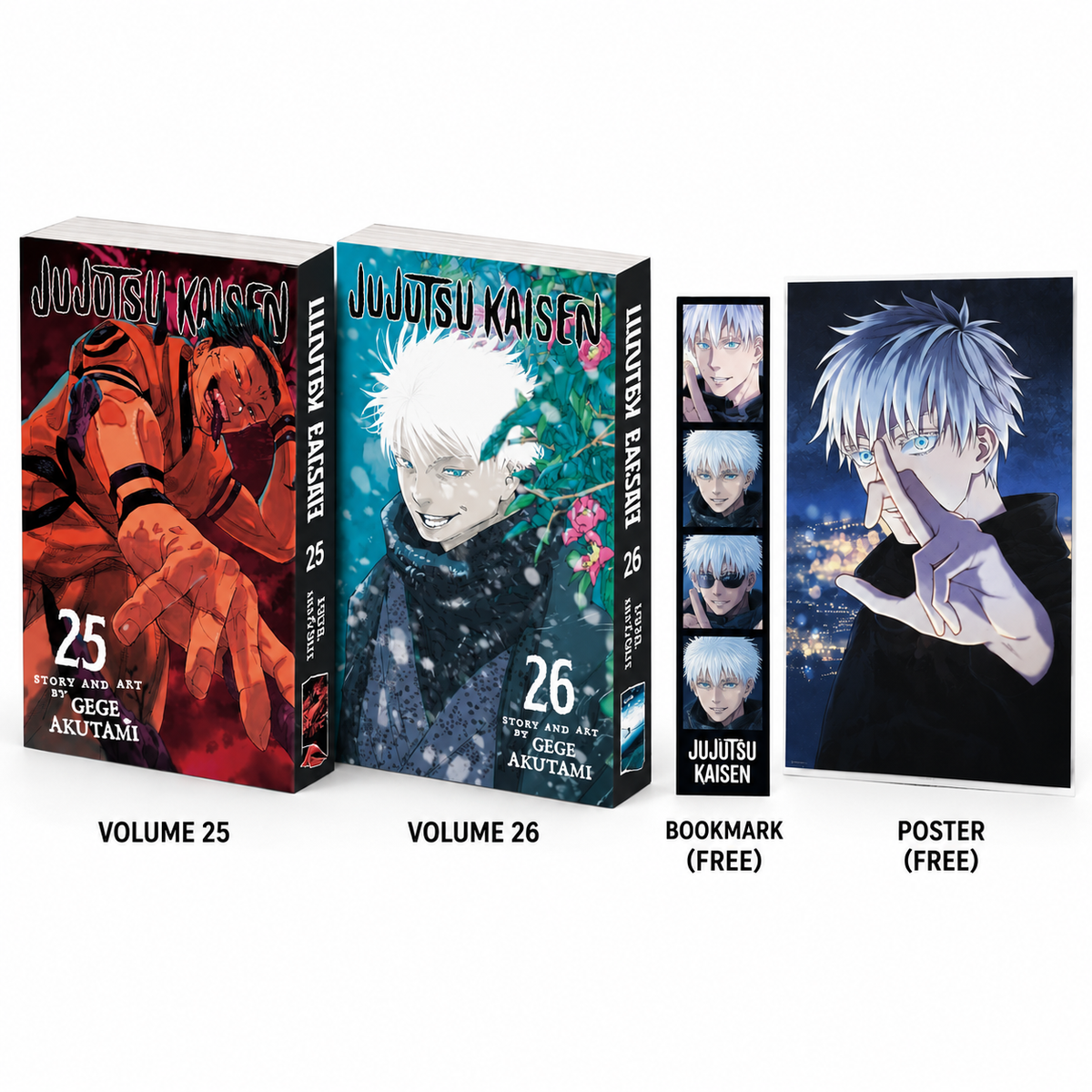 Jujutsu Kaisen, Vol. 25 + Jujutsu Kaisen, Vol. 26 (2 Book Manga Combo Set) by Gege Akutami | Manga Collection Paperback