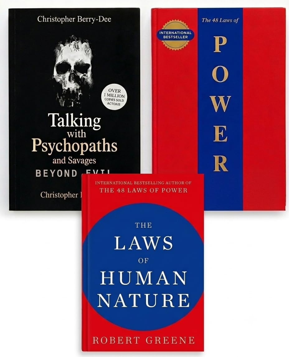 Combo of 3 Books - The 48 Laws of Power and The Laws of Human Nature by Robert Greene & Talking with Psychopaths by Christopher Berry-Dee (Paperback ... Human Nature & Dark Psychology Collection)